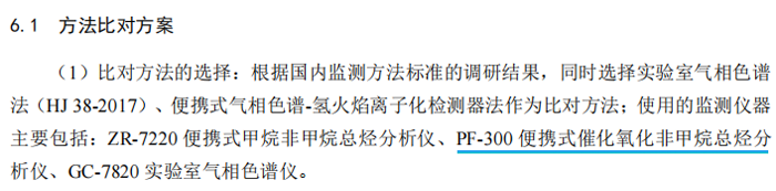 《固定污染源廢氣總烴、甲烷和非甲烷總烴的測定便攜式催化氧化-氫火焰離子化檢測器法》